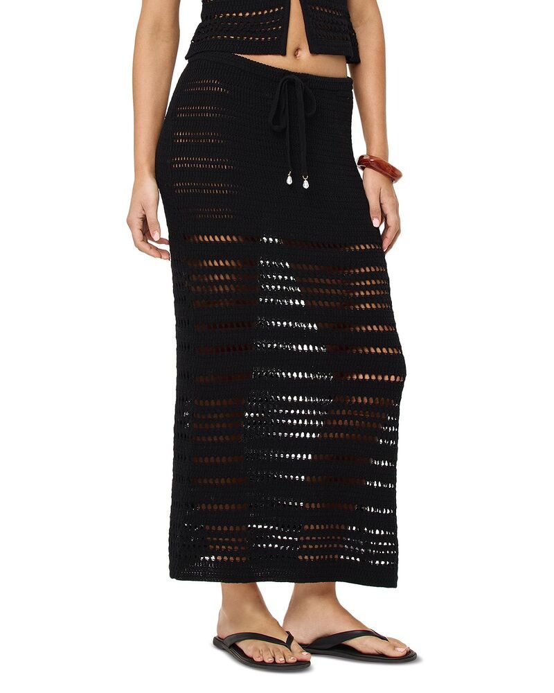 エルスペース レディース ボトムスカート コットン ニット LSpace LTula Cotton Open Knit Skirt Black ブラック