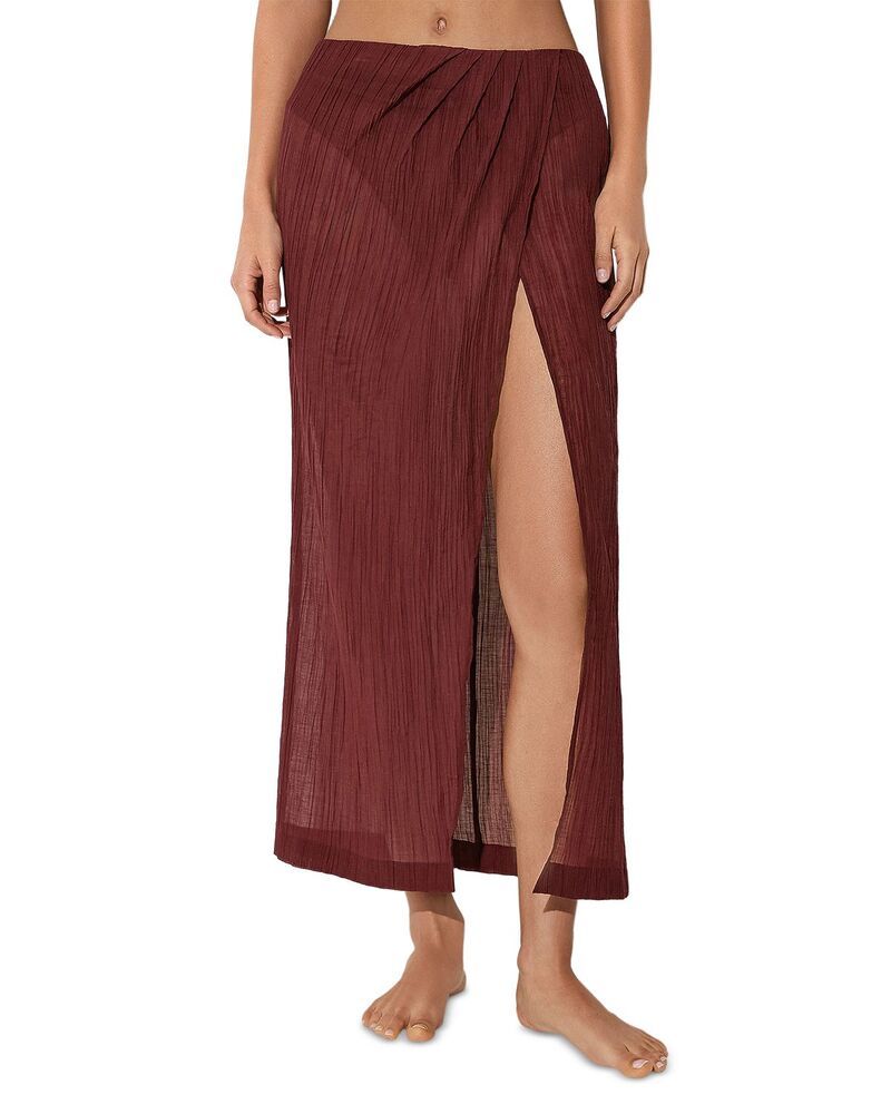 レイス レディース ボトムスカート REISS Rosa Crinkle Gauze Beach Skirt Cover Up Rhubarb Red レッド