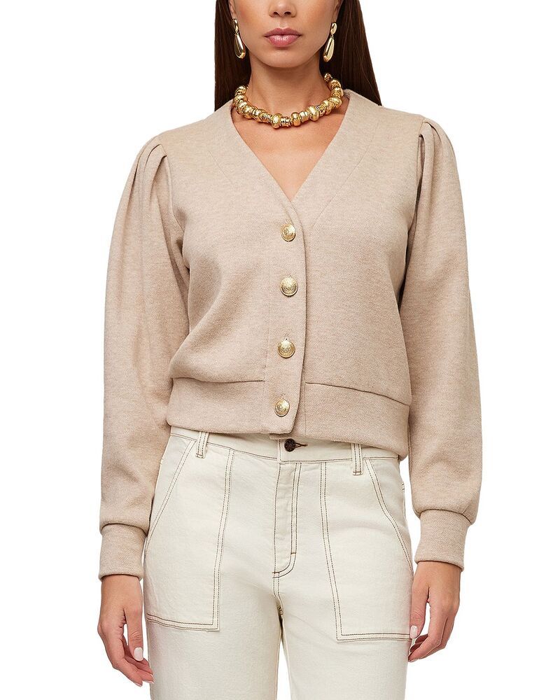 フィフティーントゥエンティ レディース アウター カーディガン プリーツ Fifteen Twenty Madeline Pleated Shoulder Cardigan Lightan タン 32,370円