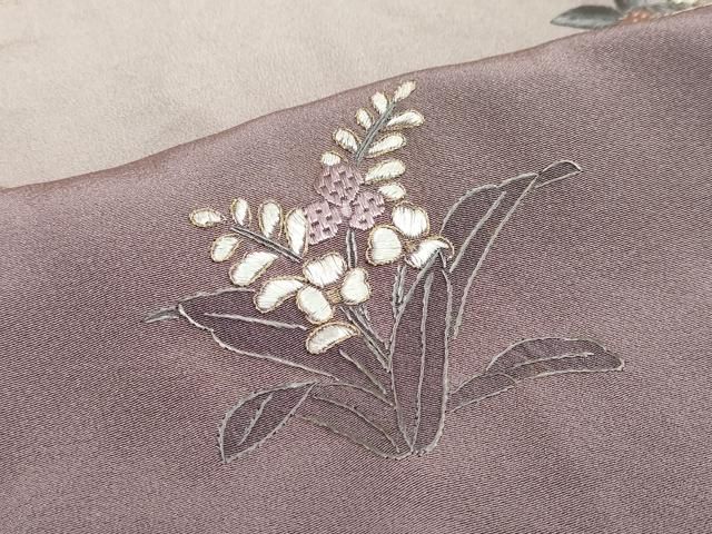 平和屋着物○中国三大刺繍 スワトウ刺繍 総刺繍 訪問着 熨斗草花
