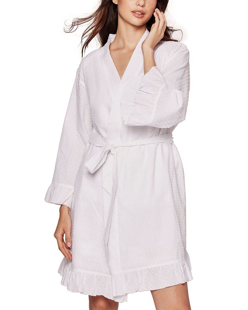 プティットプリュム レディース アンダーウェア ナイトウェア Petite Plume Swiss Dots Robe White ホワイト 29,100円