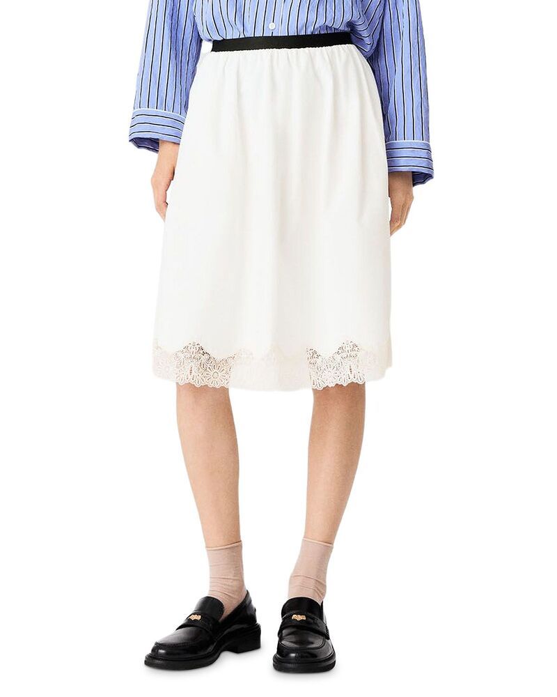 マージュ レディース ボトムスカート レース Majentelle Lace Hem Skirt White ホワイト