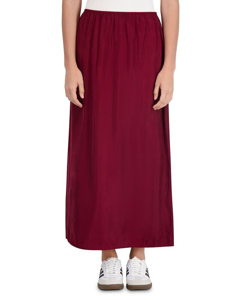 ポイント レディース ボトムスカート A ライン スエード Point Faux Suede A Line Skirt Cabernet