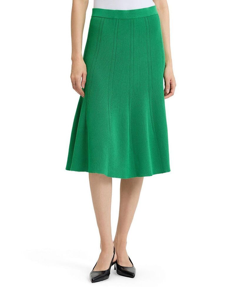 ミソック レディース ボトムスカート ニット Misook Fla red Tonal Soft Knit Skirt Clover Field