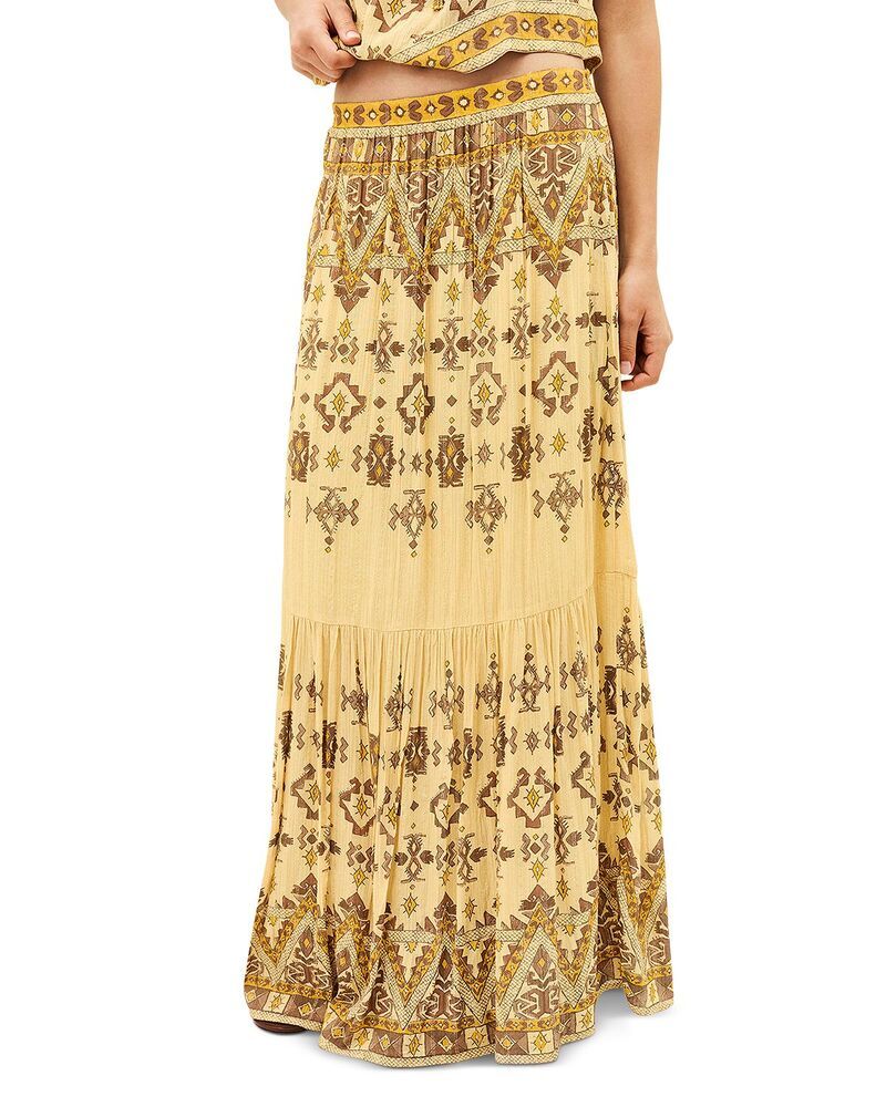 バッシュ レディース ボトムスカート マキシ bash Jupe Zaya Maxi Skirt Yellow イエロー