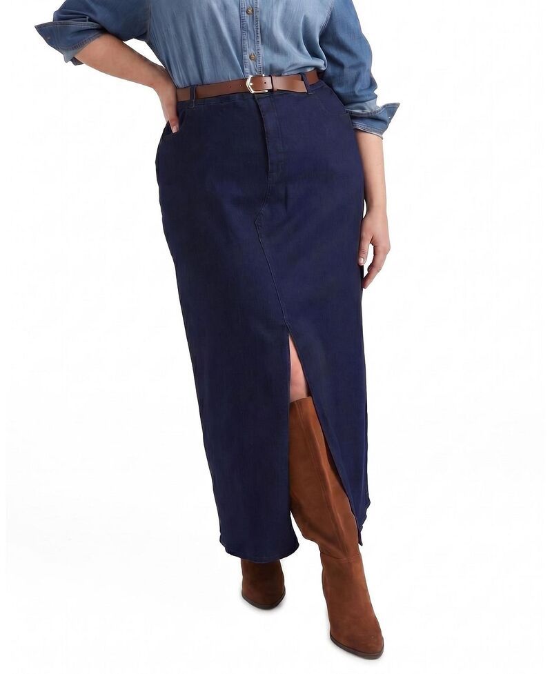 ユニバーサル スタンダード レディース ボトムスカート プラスサイズ デニム マキシ Universal Standard Womens Plus ComfortDenimaxi Skirt Dark