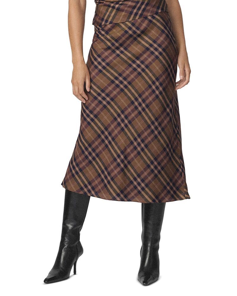 ジョーズジーンズ レディース ボトムスカート ミディ Joes Jeans The Ines Midi Skirt Camel Plaid キャメル