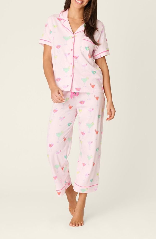 ピージェイサルベージ レディース アンダーウェア ナイトウェア プリント PJ Salvage Whimsy Print Pajamas LIGHT PINK ピンク