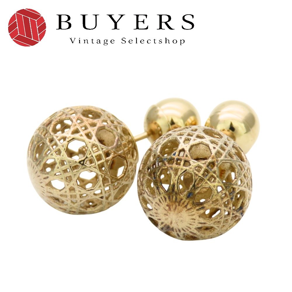 中古】 クリスチャンディオール ピアス トライバル メタル くすみ