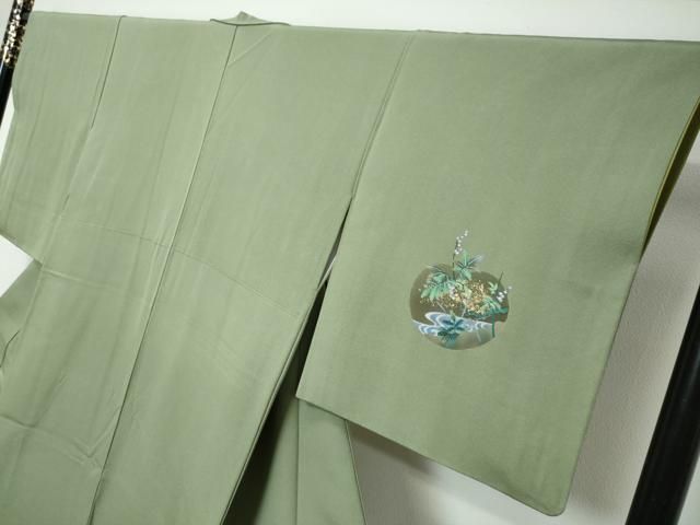 平和屋着物○訪問着 螺鈿 双鶴草花文 金彩 やまと誂製 正絹 逸品