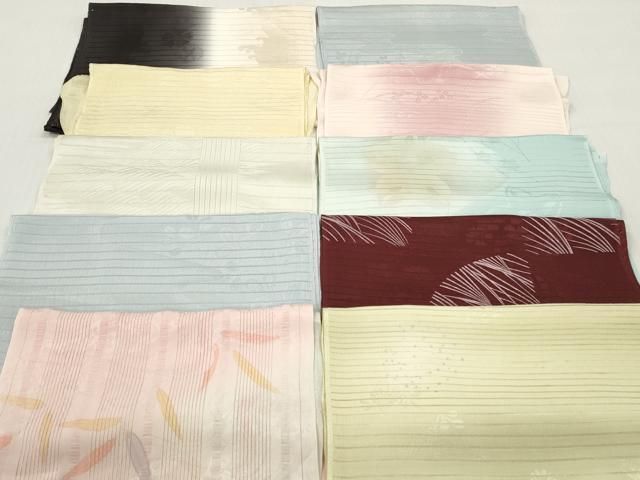 平和屋着物＊夏物　和装小物　帯揚げ10枚セット　正絹　逸品　DABI0474xg