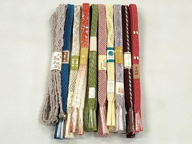 平和屋着物＊夏物　和装小物　上質な帯締め10本セット　大丸扱い　逸品　未使用　CABK4932qe
