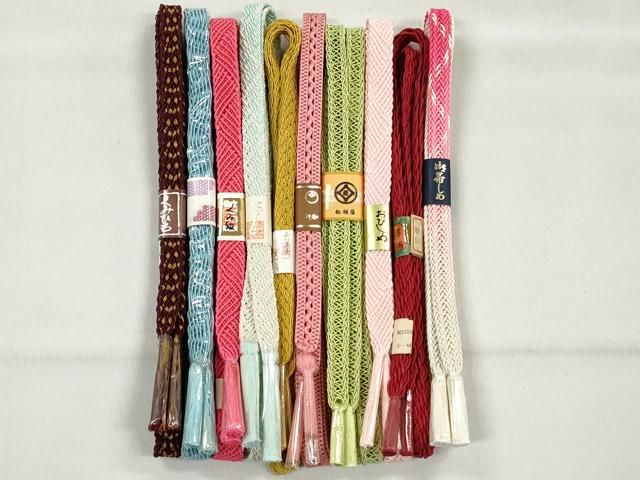 平和屋着物＊夏物　和装小物　上質な帯締め10本セット　逸品　未使用　CABK4951qe