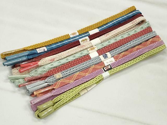 平和屋着物＊夏物　和装小物　上質な帯締め10本セット　銀糸　逸品　未使用　CABK4963qe 14,625円