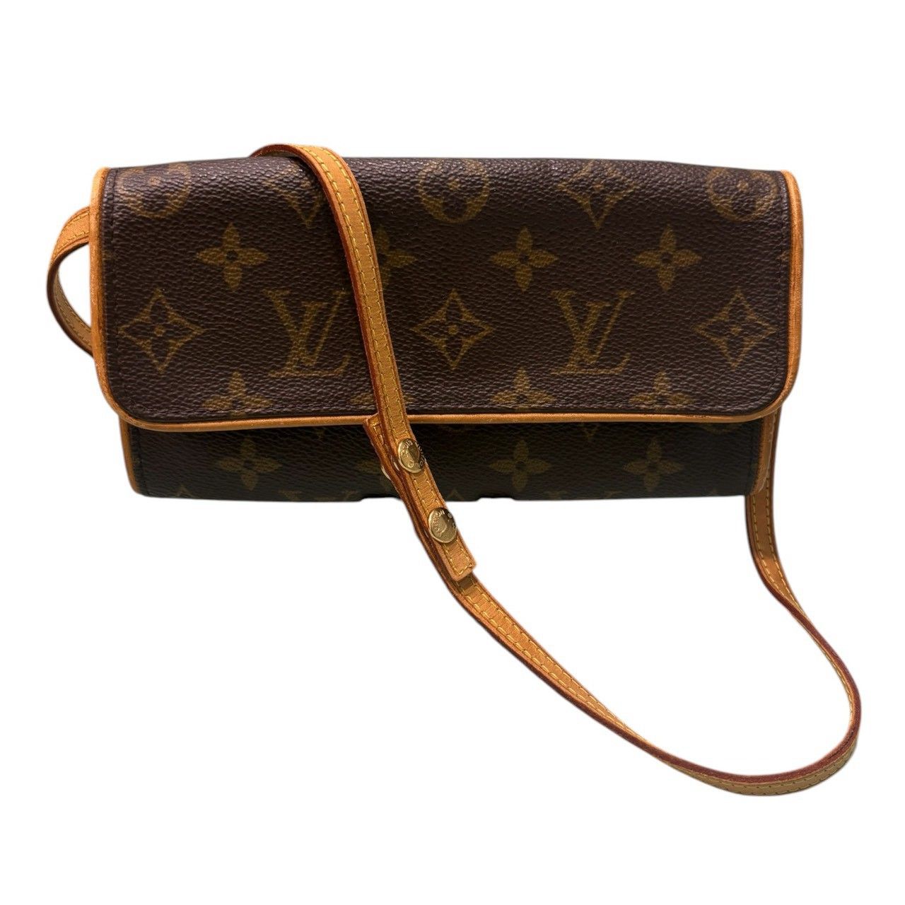 LOUIS VUITTON ルイヴィトン モノグラム ポシェット ツインPM ブラウン