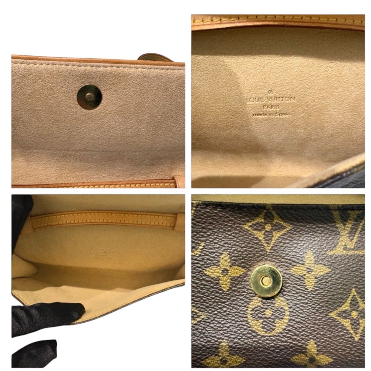 LOUIS VUITTON ルイヴィトン モノグラム ポシェット ツインPM ブラウン
