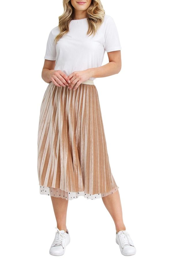 ベルアンドブルーム レディース ボトムスカート Belle Bloomixed Feeling Reversible Skirt Beige ベージュ