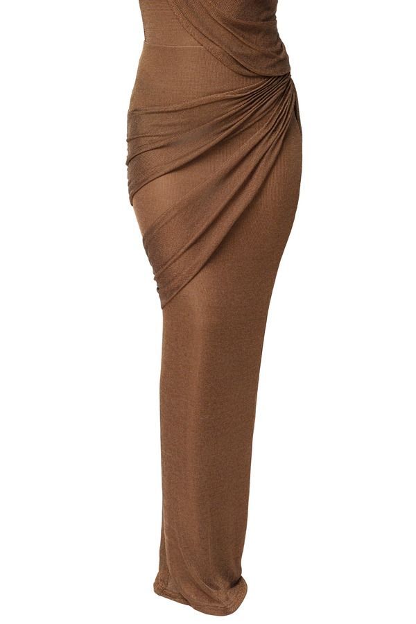 ジェイラックスレーベル レディース ボトムスカートール マキシ JLUXLABEL Opulent Metallic Maxi Skirt Bronze メタリック 18,886円