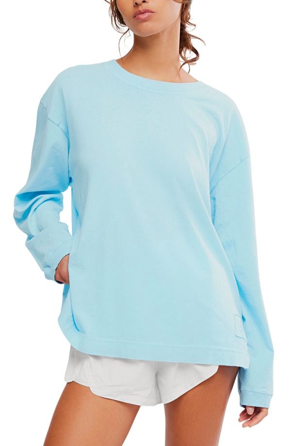 フリーピープル レディース アウター パーカー・スウェット ニット Free People FP Movement Hustle Layer Knitop BRIGHT BLUE ブルー