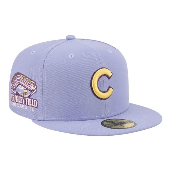 ニューエラ メンズ アクセサリー 帽子 Mens New Era Light Purple Chicago Cubs Lavender Bloom 59FIFTY Fitted Hat Light P