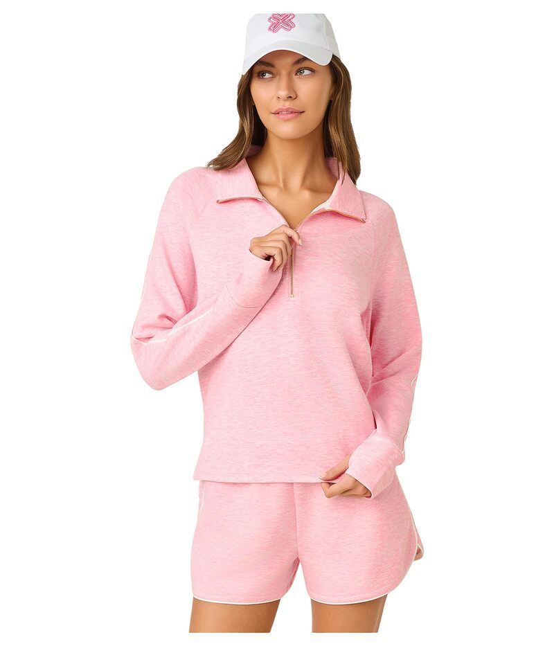 リリーピュリッツァー レディース アウター パーカー・スウェット Lilly Pulitzer Elemis Pullover UPF 50 Heathe red Conch Shell Pink ピ