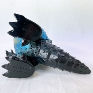 トイグラフ ゴジラ 雛形ゴジラ第1案モデル(黒成型/青メタ・金塗装/目