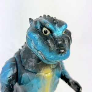 トイグラフ ゴジラ 雛形ゴジラ第1案モデル(黒成型/青メタ・金塗装/目