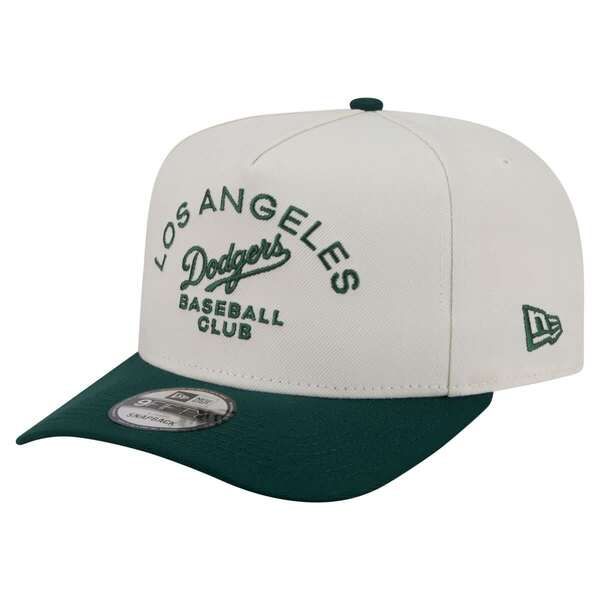 ニューエラ メンズ アクセサリー 帽子 Mens New Era CreamDark Green Los Angeles Dodgers Chrome AFrame 9FIFTY Snapback H