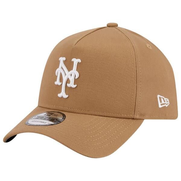 ニューエラ メンズ アクセサリー 帽子 Mens New Era Khaki New York Mets AFrame 9FORTY Adjustable Hat Khaki カーキ