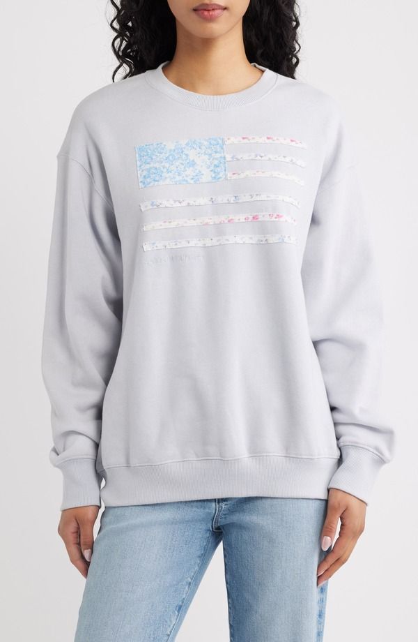 ラブスハックファンシー レディース アウター パーカー・スウェット シャツ LoveShackFancy Palo Patch Sweatshirt MOONSTONE