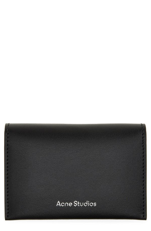 アクネ ストゥディオズ レディース バッグ レザー Acne Studios Leather Bifold Card Holder BLACK ブラック