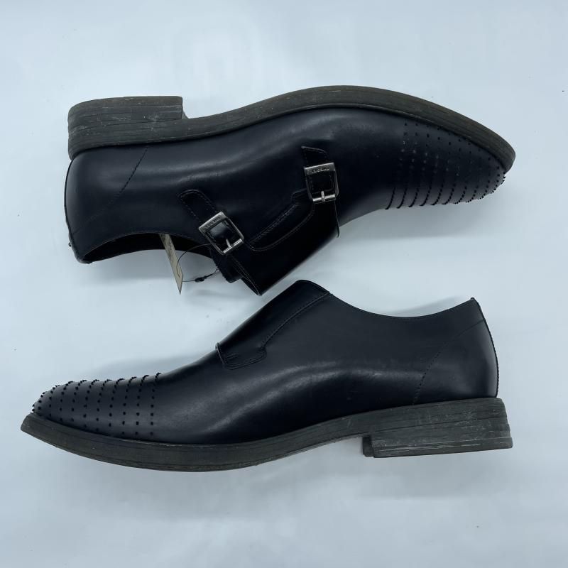 中古】DIESEL ダブルモンクストラップ レザーシューズ サイズ44