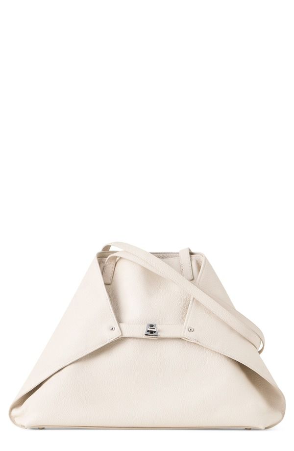 アクリス レディース バッグ レザー Akris Medium AI Calfskin Leather Tote ALABASTER