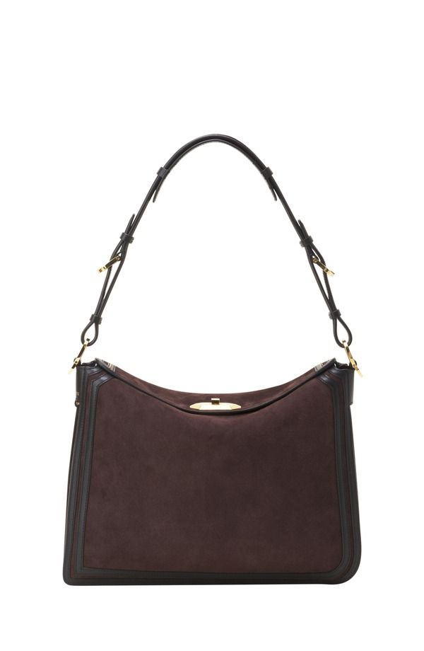 ランバン レディース バッグ アシンメトリー スエード Lanvin Compagnon Asymmetrical Bag In Suede Dark Mocha モカ