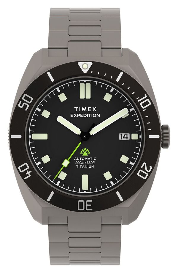 タイメックス メンズ アクセサリー 腕時計 Timexpedition Pioneer Titanium Automatic Bracelet Watch 41mm TITANIUM
