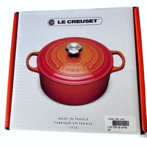 新品】ル・クルーゼ シグニチャー ココット・ロンド 18cm メレンゲ 箱