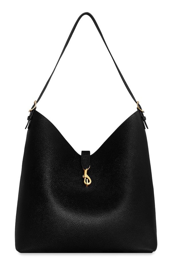 レベッカミンコフ レディース バッグ レザー Rebecca Minkoff Megan Leather Hobo Bag BLACK ブラック