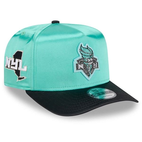ニューエラ レディース アクセサリー 帽子 サテン Unisex New Era TurquoiseBlack New York Liberty 2026 WNBA Draft Satin AFram