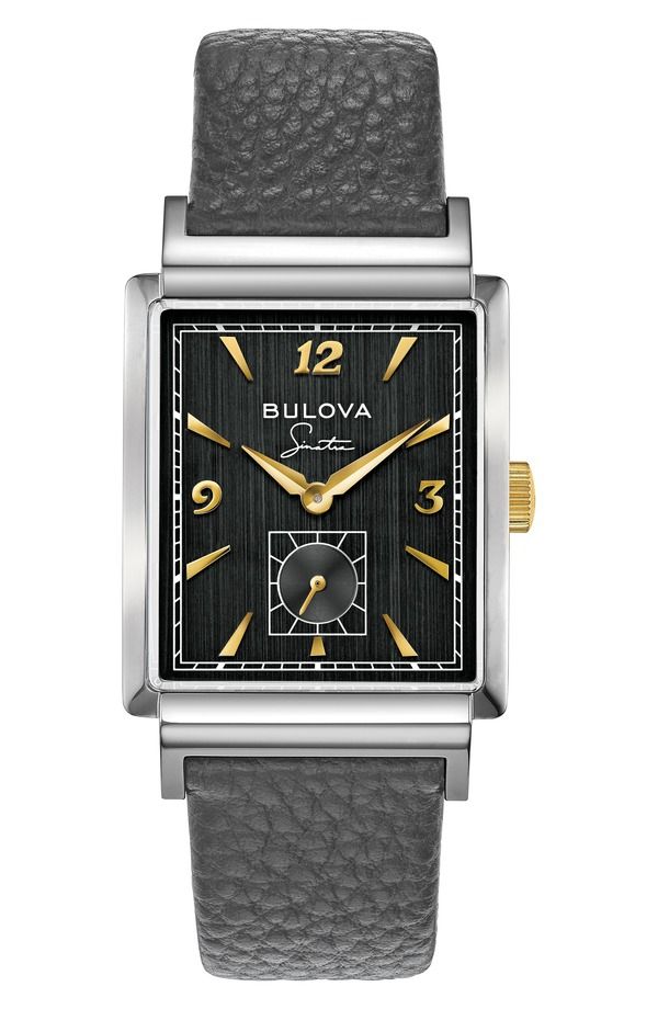 ブロバ メンズ アクセサリー 腕時計 レザー BULOVA Frank Sinatra My Way Leather Strap Watch 295mm SILVERTONE シルバー
