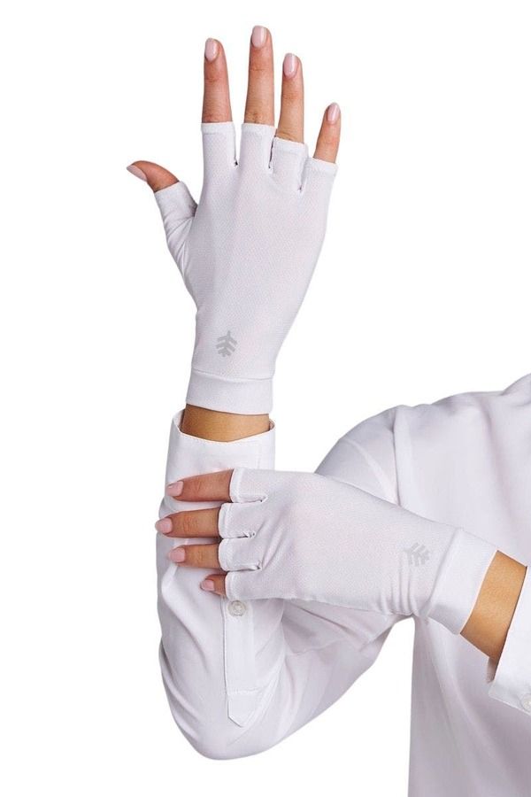 クーリバー レディース アクセサリー 手袋 Coolibar Ouray Fingerless UV Sun Gloves UPF 50 Sun Protection White ホワイト