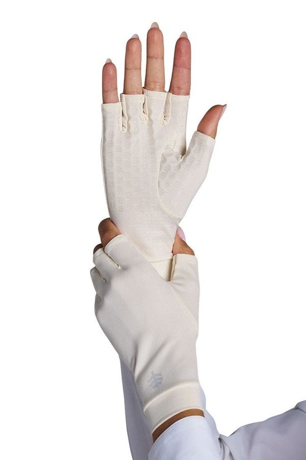 クーリバー レディース アクセサリー 手袋 Coolibar Ouray Fingerless UV Sun Gloves UPF 50 Sun Protection Vanilla