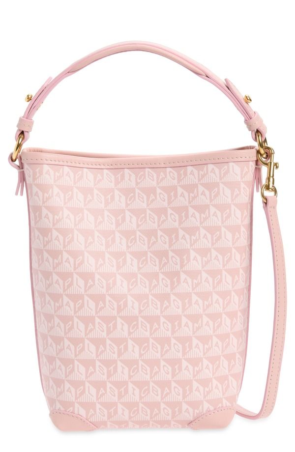 アニヤハインドマーチ レディース バッグ ミニ Anya Hindmarch Mini Am a Plastic Bag Bucket SHELL PINK ピンク