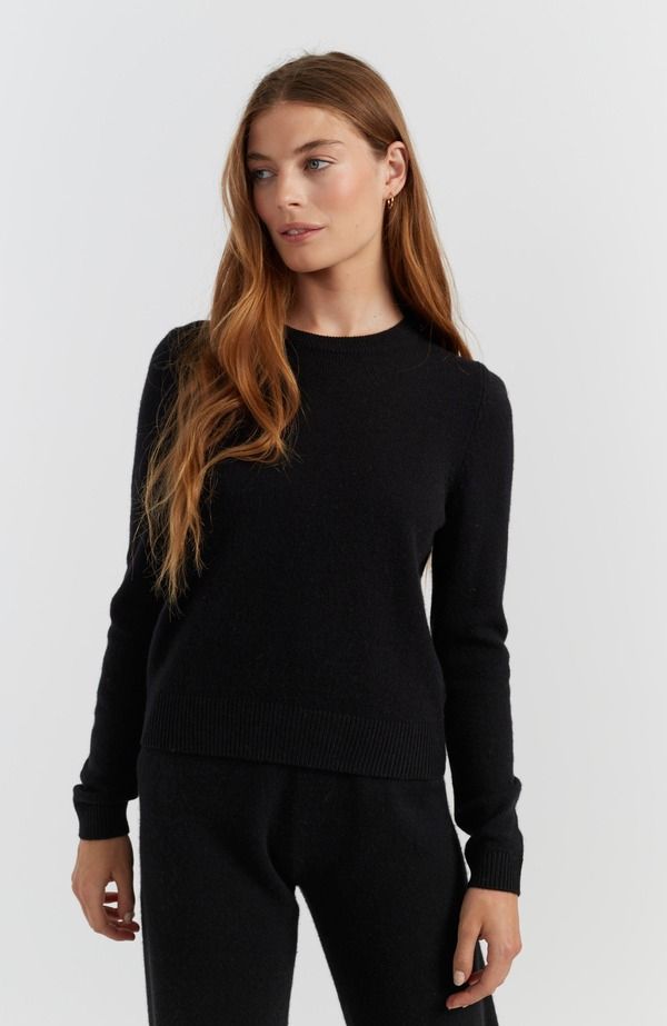 チンティアンドパーカー レディース アウター パーカー・スウェット セーター クロップド Chinti Parker Cloud Cashmere Cropped Sweater Black ブラック