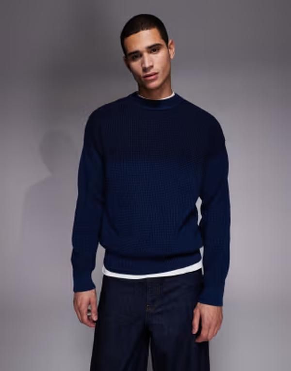 ボス オレンジ メンズ アウター ニット・セーター クルーネック BOSS Orange kartney crew necknit sweater NAVY ネイビー