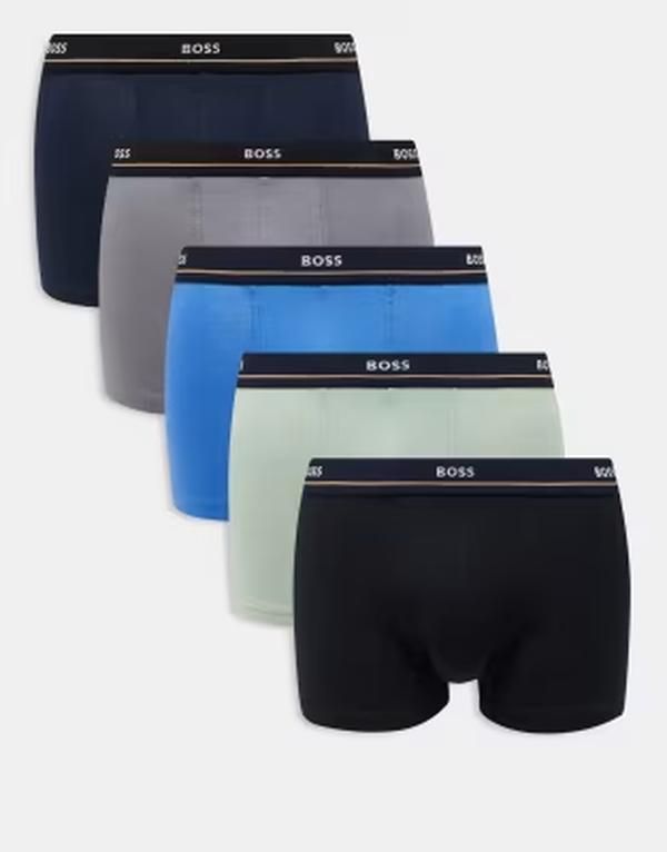 ボス オレンジ メンズ アンダーウェア トランクス ロゴ BOSS Orange BOSS Bodywear 5pack logo waistband briefs in multi Open mis