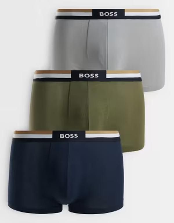 ボス メンズ アンダーウェア ボクサーパンツ BOSS Bodywearevive 3pack boxer briefs gree navy and Multi マルチカラー 20,506円
