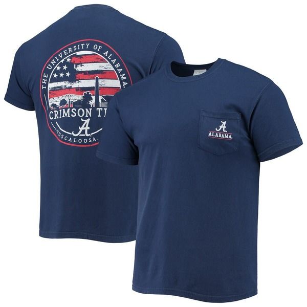 イメージワン メンズ トップス Tシャツ IMAGE ONE Mens Navy Alabama Crimson Tide Campus Americana TShirt Navy ネイビー