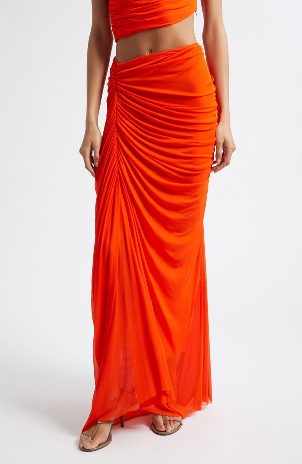エーエルシー レディース ボトムスカート ALC Cleo Skirt ORANGE CRUSH オレンジ