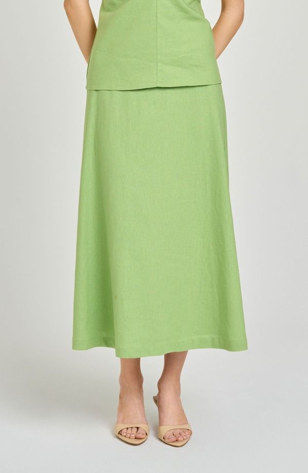 ワイフ レディース ボトムスカート ミディ キャップ WAYF Capri Midi Skirt PISTACHIO