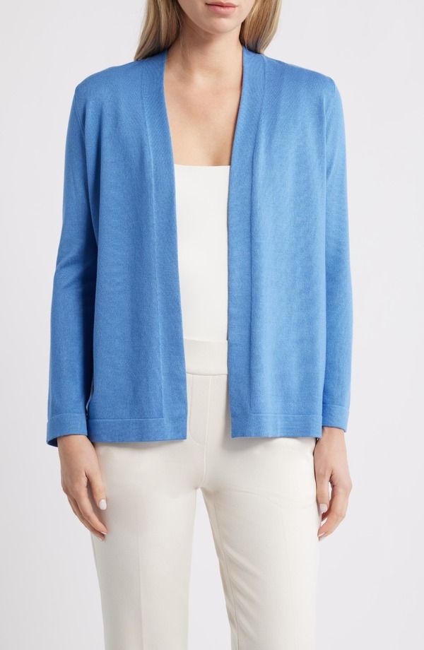AK アンクライン レディース アウター パーカー・スウェット プチ カーディガン AK ANNE KLEIN Chatham Open Front Cardigan Petite Regular B